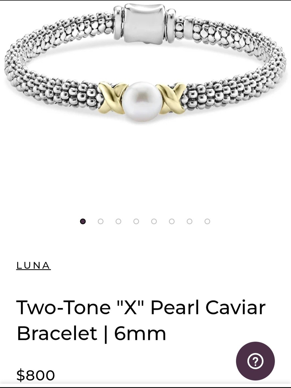 LAGOS Two-Tone Pearl Bracelet with 18k Gold X Accents